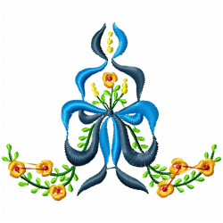Flowers And Tree Embroidery Design 10